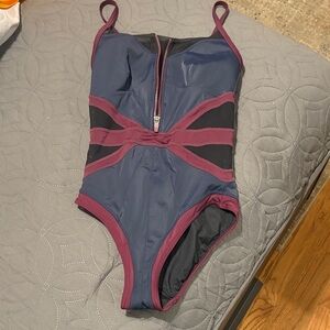 Sweaty Betty Blue and Purple One Piece Swimsuit